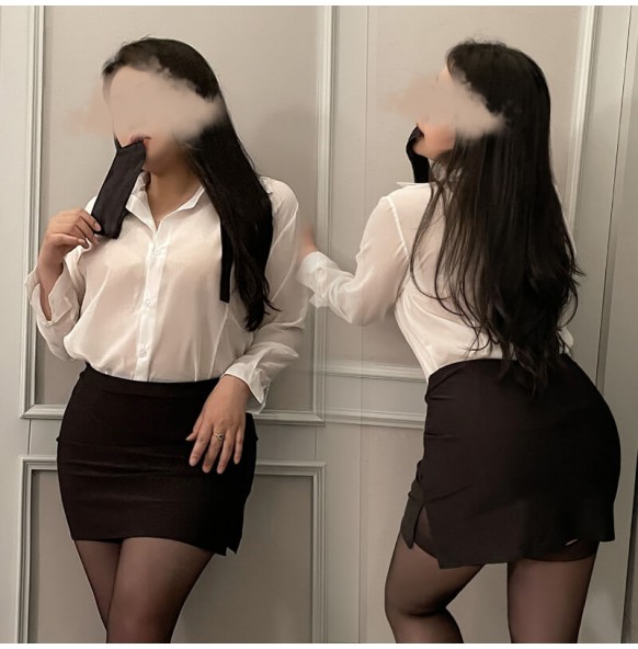 FEE ET MOI - Seductive Secretary Costume Set (Plus Size - Black) FEE ET MOI - Seductive Secretary Costume Set (Plus Size - Black)
